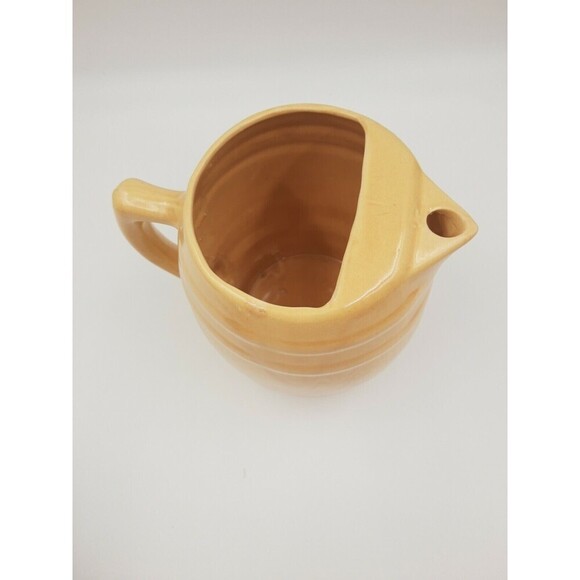 ANTIQUE UHL Ceramic Clay Pitcher Rustic Early Vintage American Pottery - Picture 3 of 10